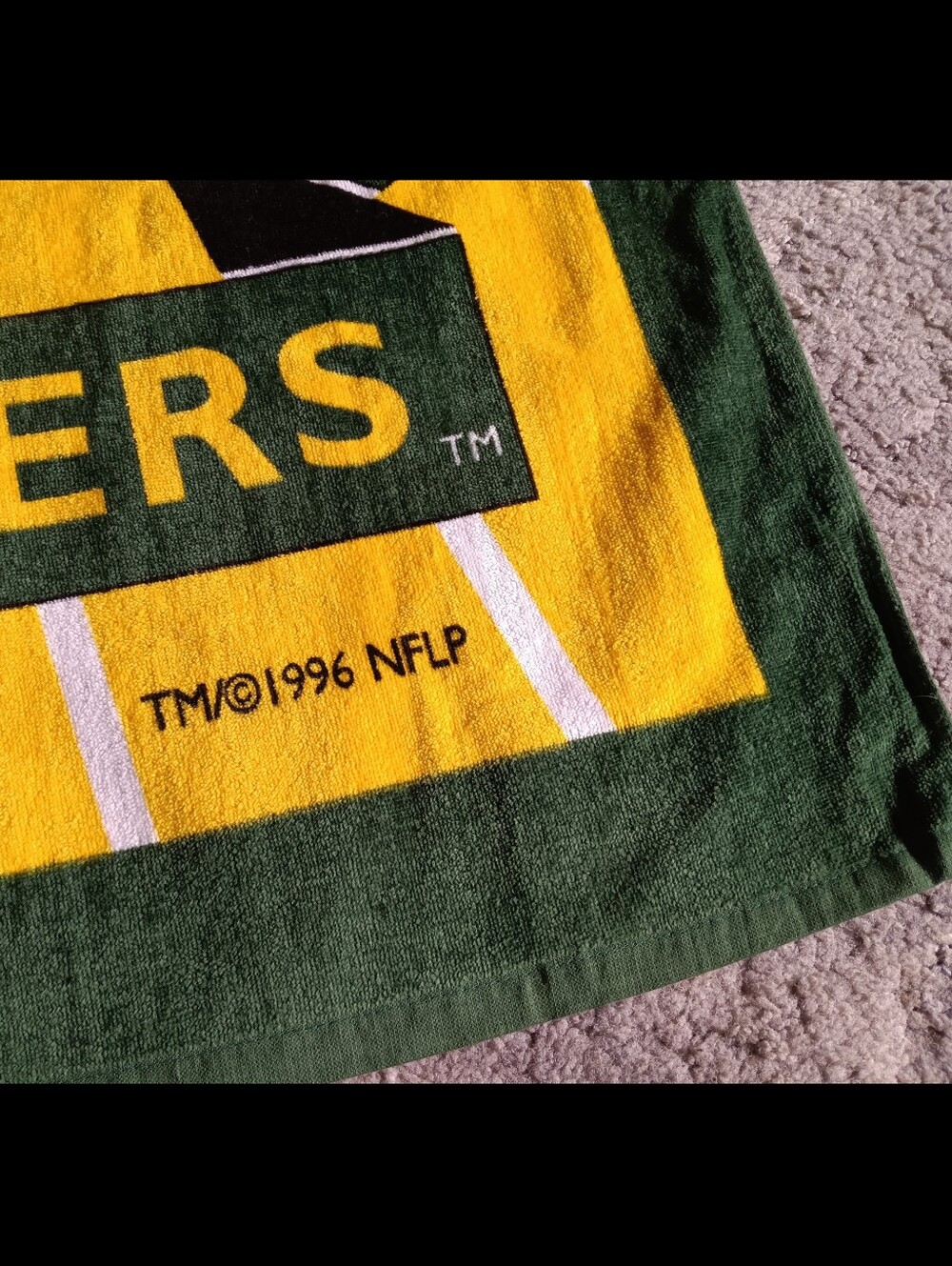 šš Vintage 1996 Green Bay Packers Cotton Beach Towel NFL Football Summer - Picture 4 of 10